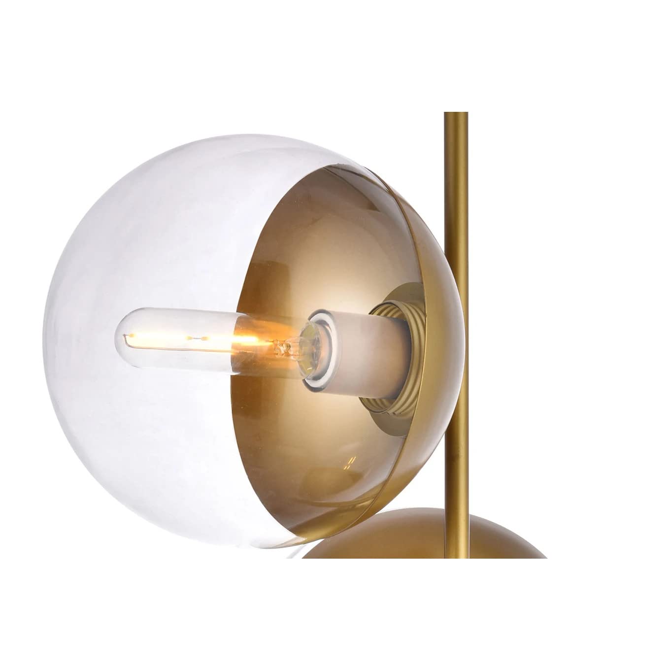 Living District Eclipse 3-Light Metal & Glass Pendant In Black/Clear